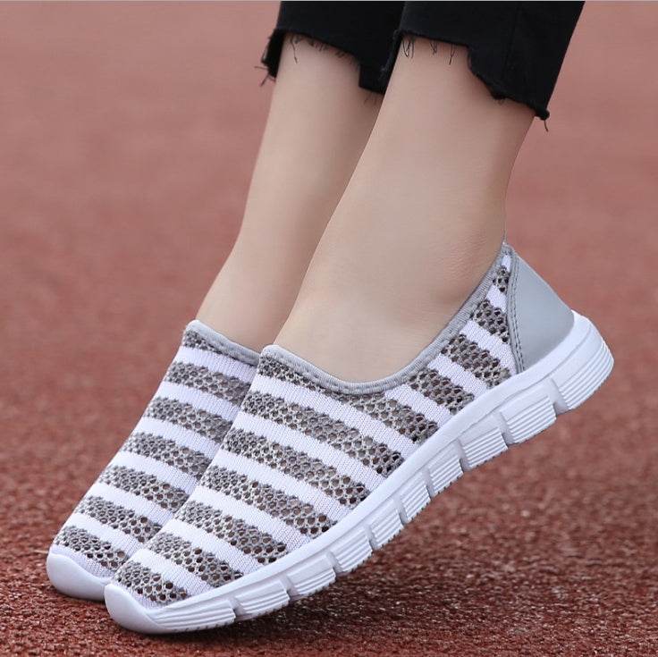 Summer women shoes women Breathable Mesh sneakers shoes ballet flats ladies slip on flats loafers shoes - Mubimart
