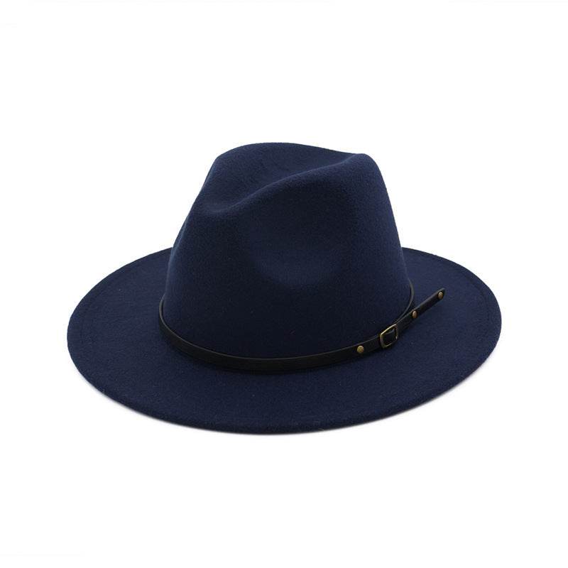 Automne et Hiver Laine Chapeau De Fedora De Mode Femme En Laine chapeau haut-de-forme Noir Chapeau Rouge Fedora Hommes L'église Panama Sombrero Chapeau - Mubimart
