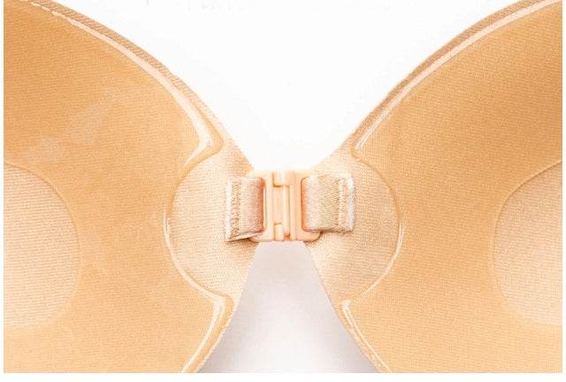 Invisible Push Up Bra Backless Strapless Bra Seamless Front Closure Bralette Underwear - Mubimart