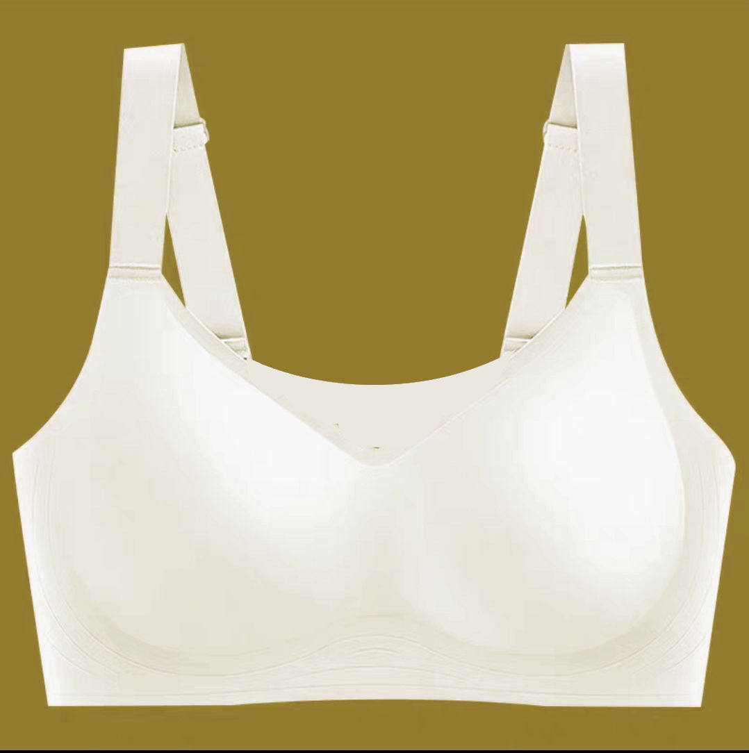 Women's Large Shoulder Strap Seamless Wireless Bra - Mubimart -  