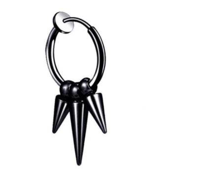 Stainless Steel Tassel Single Point Stud Men Pierced Earrings - Mubimart