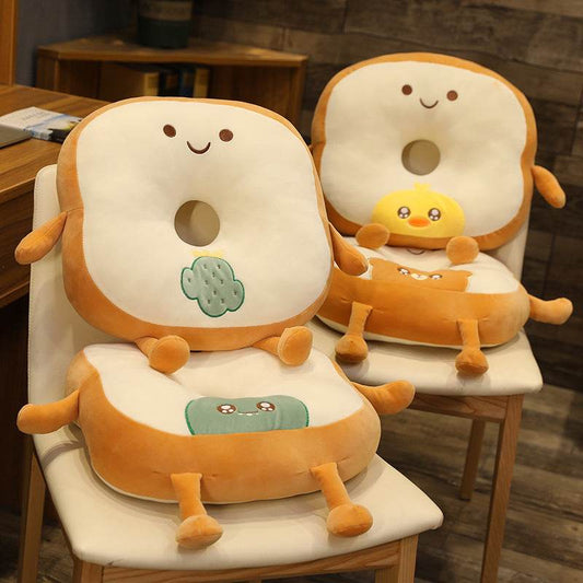 Cute Cartoon Fruit Animal Bread Futon Mat Creative Sliced Toast Floor Mat Pillow Cushion - Mubimart
