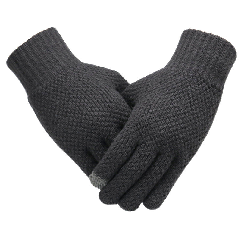 Warme Strickhandschuhe für Herren im Winter