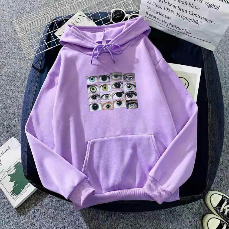 European And American Loose Long Sleeve Hoodie Plus Size Solid Color Sweatshirt - Mubimart