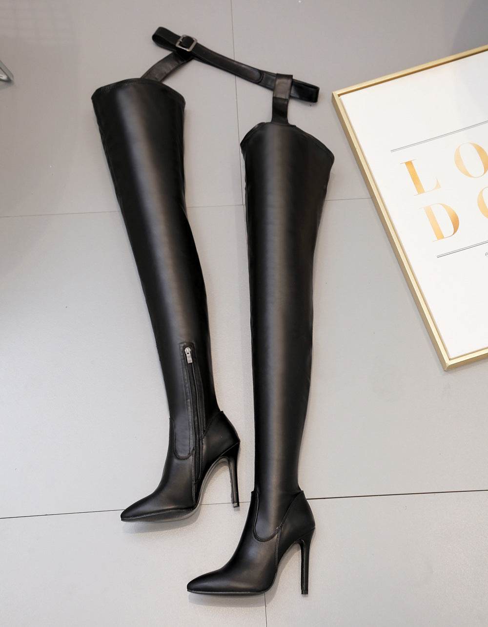 High heel sexy over-the-knee boots - Mubimart