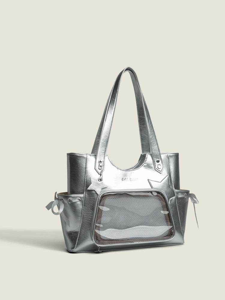 Niche Sweet Transparent Japanese Tote Bag For Women - Mubimart