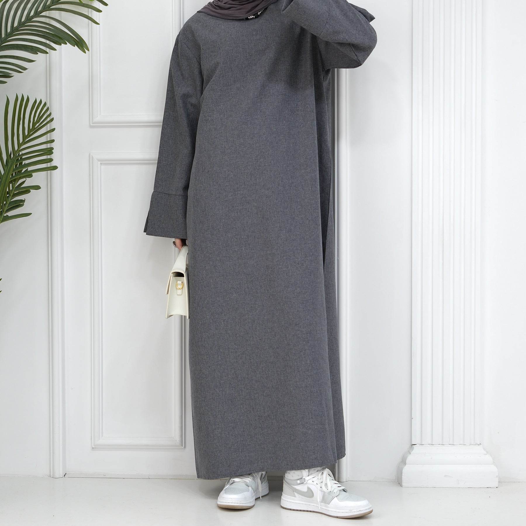 Middle East Turkey Loose Plus Size Elegant Dress Robe - Mubimart