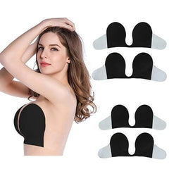 Gathered strapless invisible bra - Mubimart - Strapless bra 