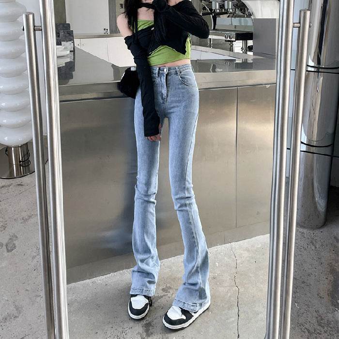 Women's Fashion Skirt High Waist Bootcut Jeans - Mubimart