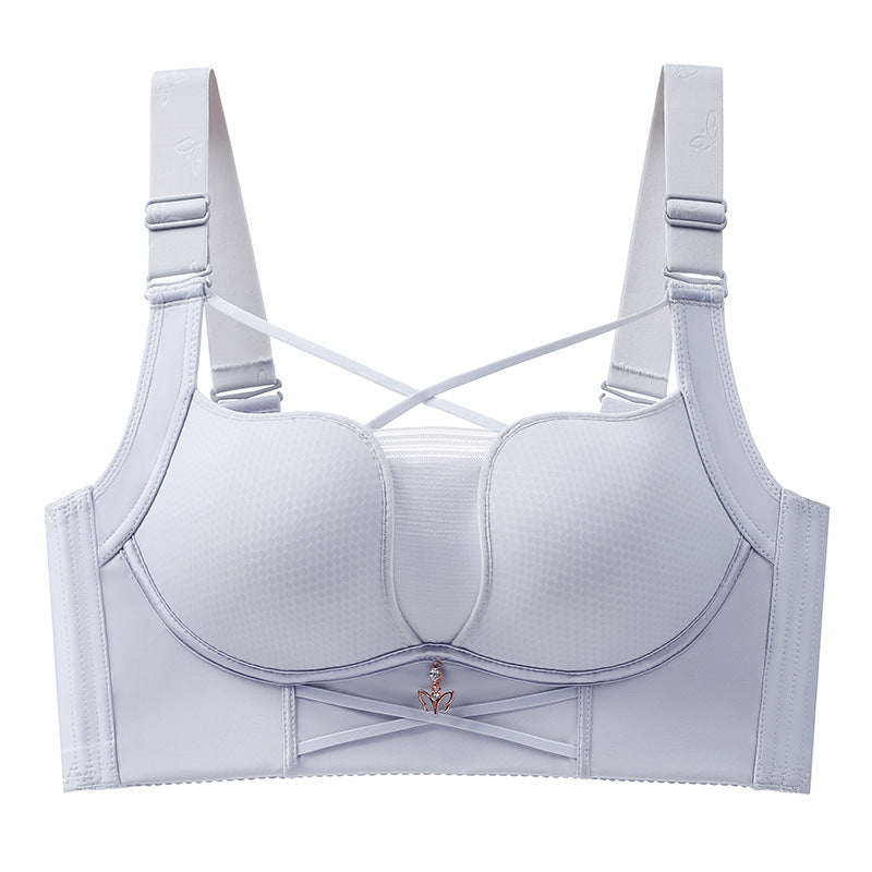 Women's Fashion Simple Cross Strap Wireless Bra - Mubimart -  