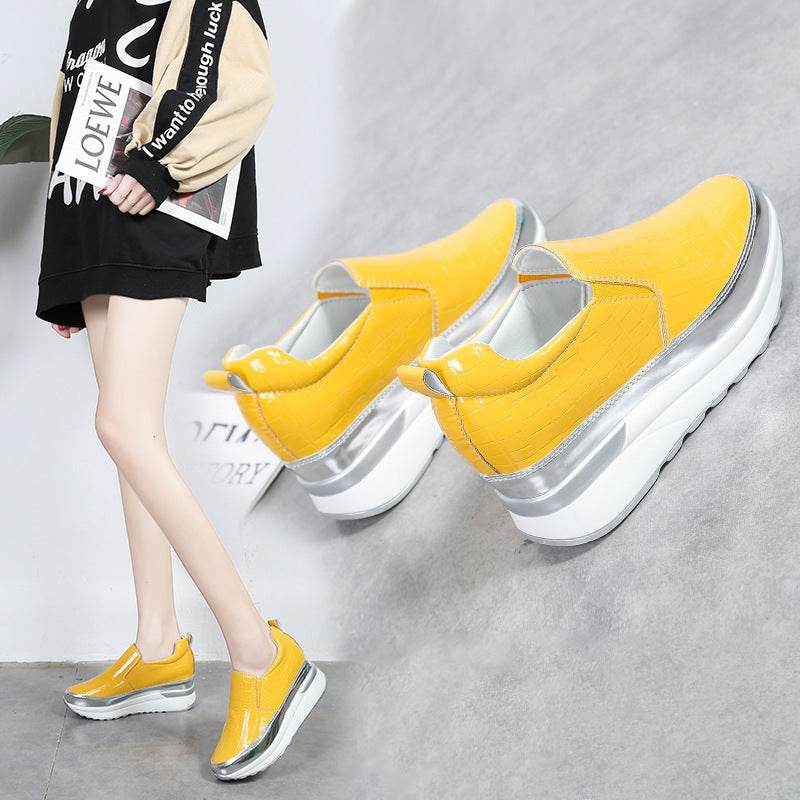 All-match Loafers Women 40 Platform Lazy Shoes - Mubimart