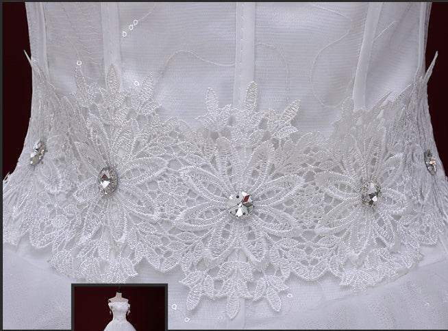 Wedding Dresses Strapless Lace - Mubimart