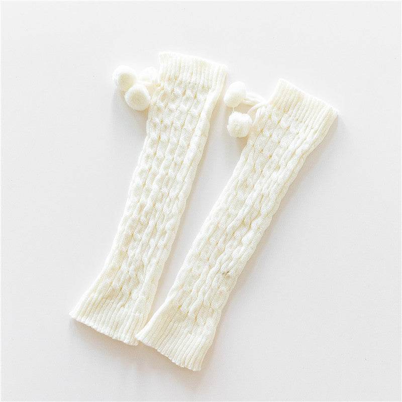Knitted Warm Daytime Wool Leggings Knee High Socks - Mubimart