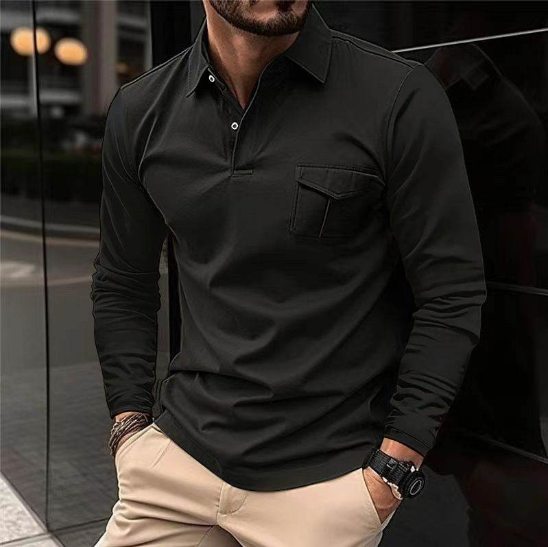 Casual Polo Collar Sports Polo Shirt - Mubimart