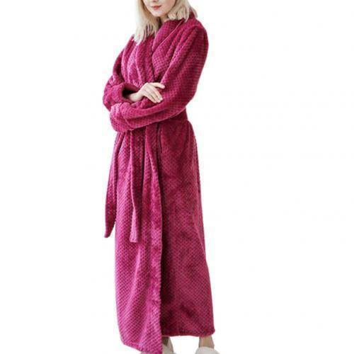 Winter Sleep Bath Robe Women Men Warm Fleece Robes - Mubimart