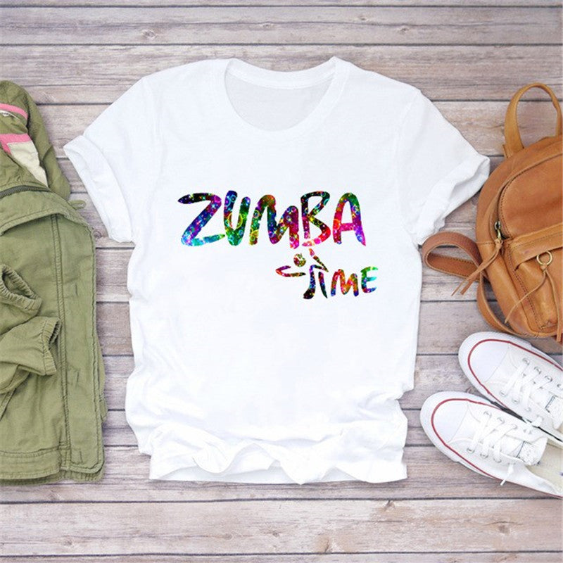 Zumba Print Plus Size Women's T-shirt - Mubimart -  