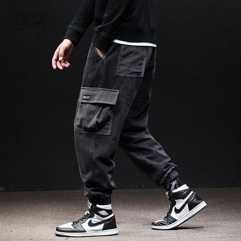 Fallwinter Tooling Jeans Mens Loose Harem - Mubimart