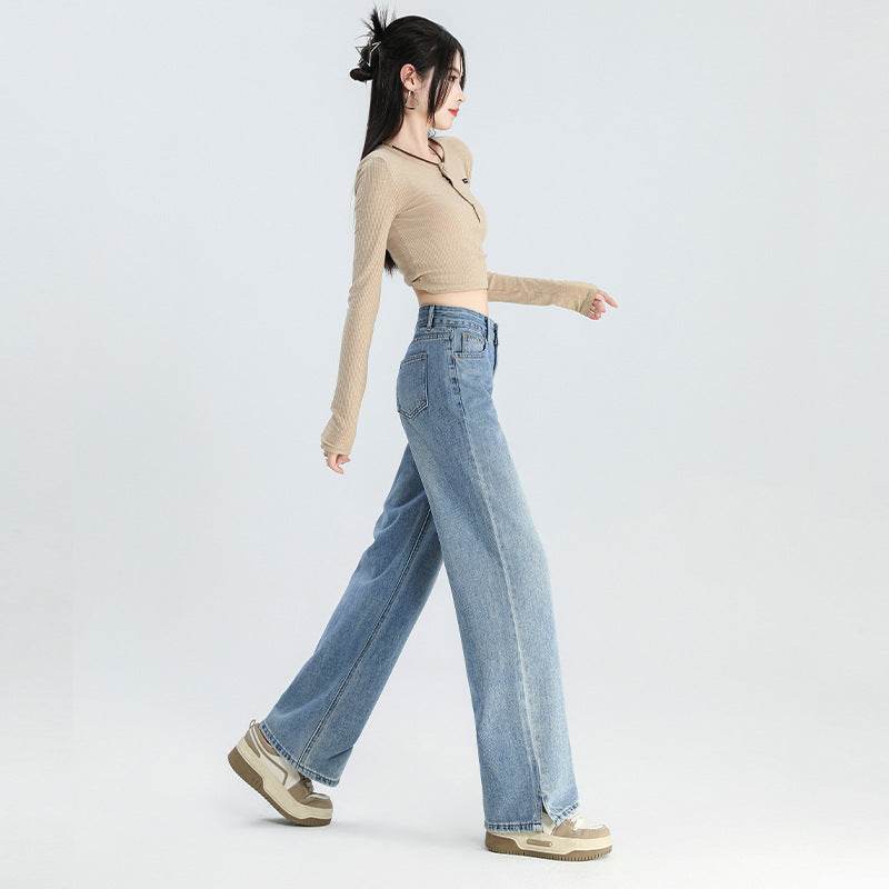 New Narrow Wide-leg Jeans For Women - Mubimart