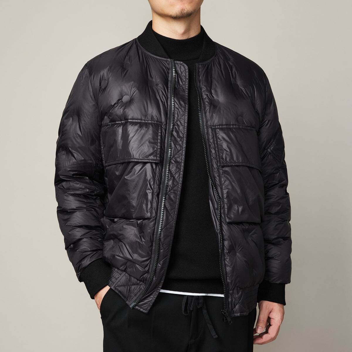 New Winter Baseball Collar Light Down Jacket Men Gray Duck Down Warm Jacket - Mubimart
