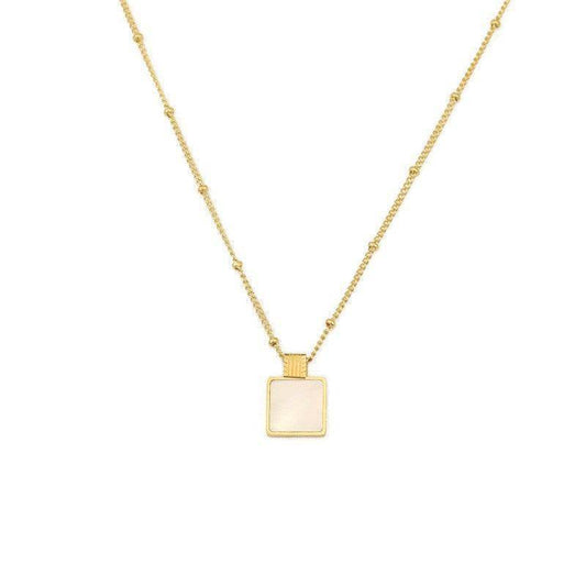 Natural shell clavicle chain necklace women - Mubimart