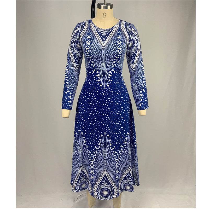 Long sleeve maxi dress - Mubimart