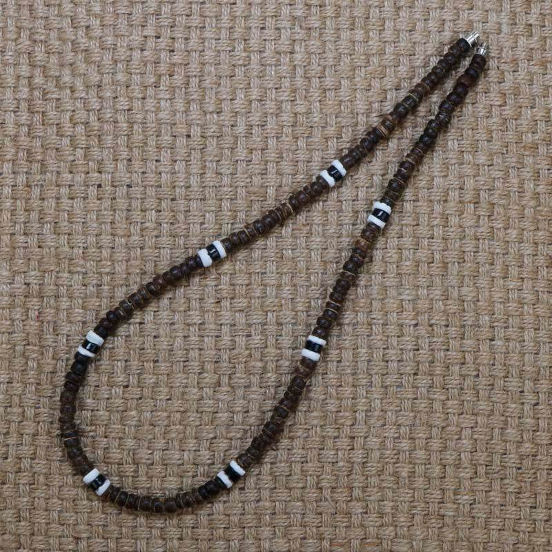 Men Tribe Ethnic Coconut Shell Necklace Men - Mubimart