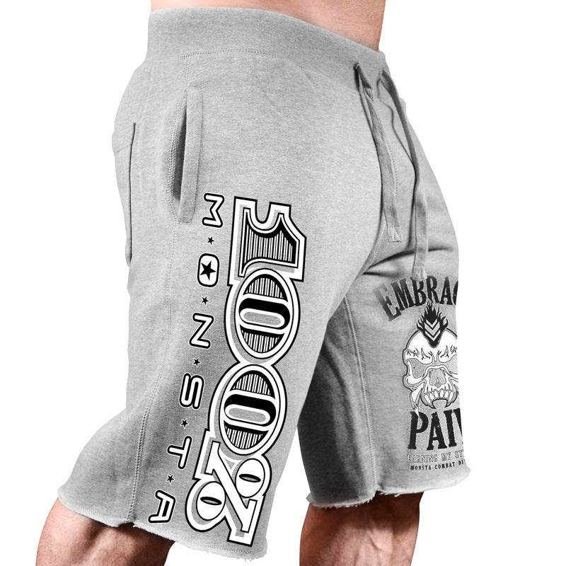Men's sports leisure running workout printed cotton shorts - Mubimart