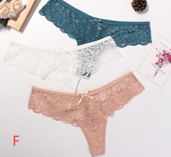 Woman Sexy Lace Thong - Mubimart -  