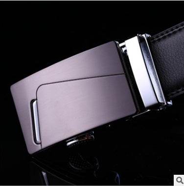 Men's leather factory direct belt buckle leather belt men's automatic belt belt wholesale business - Mubimart