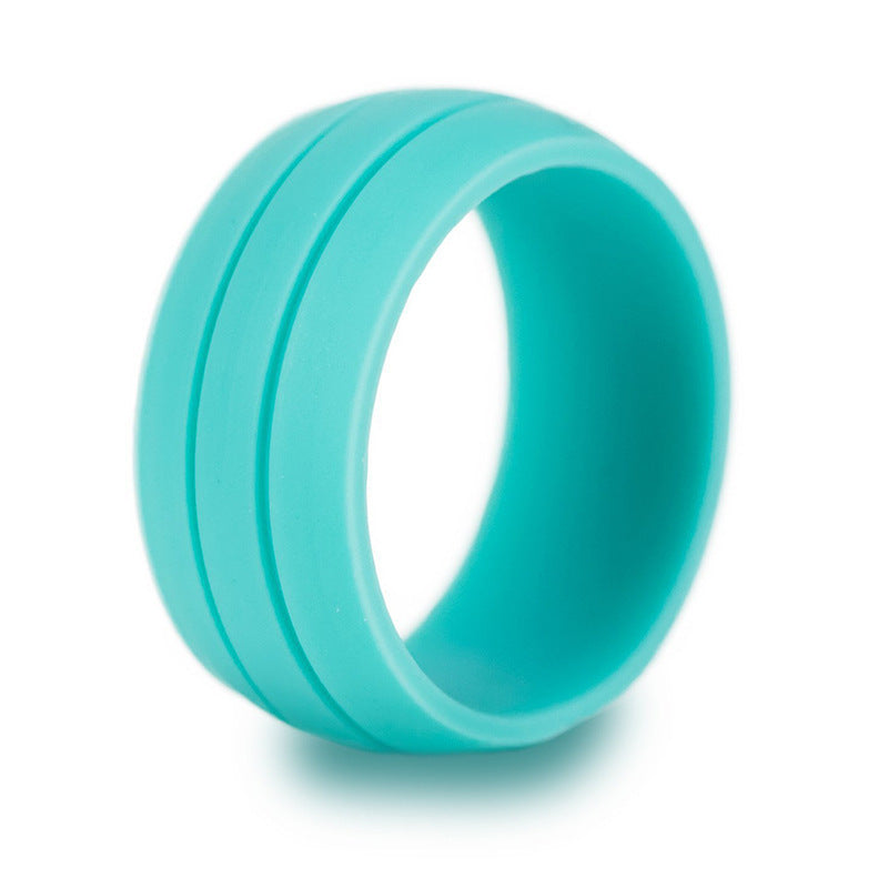 Wide double slot silicone ring