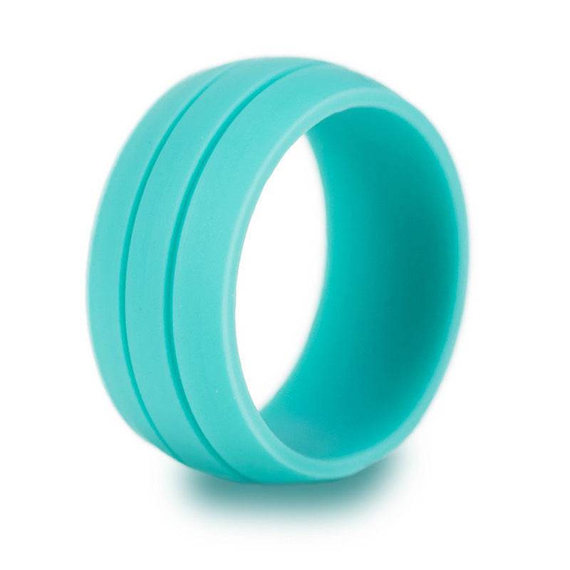 Wide double slot silicone ring - Mubimart
