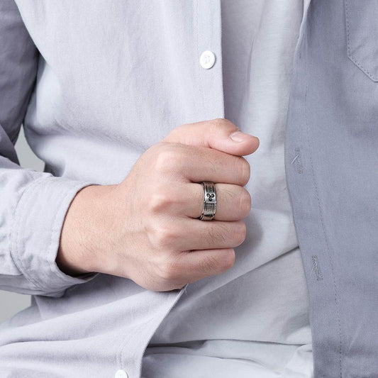 Rotatable Titanium Steel Ring For Men - Mubimart