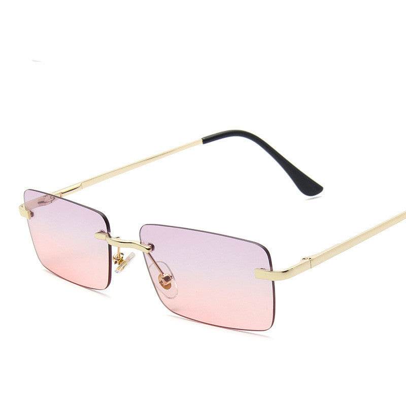 Rimless sunglasses women square - Mubimart