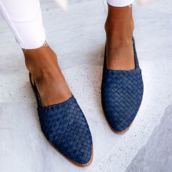 Pointed toe flat sandals - Mubimart