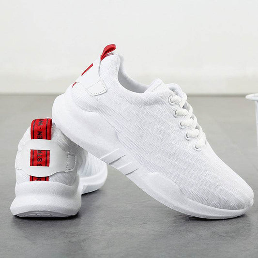 Korean Style Breathable Knitted Sneakers For Women - Mubimart