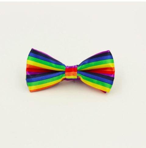 Fashion Colorful Rainbow Striped Bowties For Groom Men Women Wedding Party Leisure Gravatas Cravat Bowtie Tuxedo Bow Ties - Mubimart