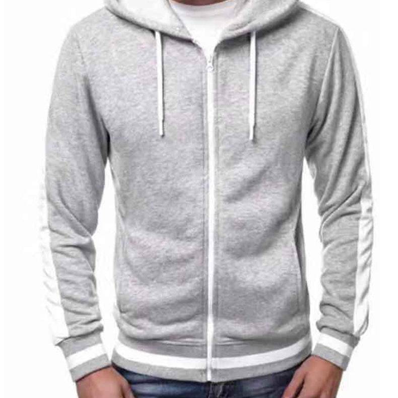 Zipper hooded cardigan - Mubimart