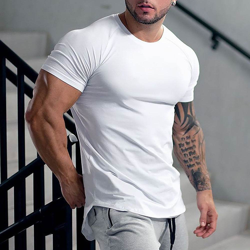 Men's Sports And Leisure Running Fitness Workout T-shirt - Mubimart