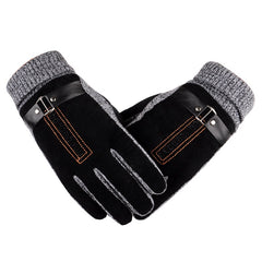 Herren Schweinsleder Handschuhe Winter Skifahren Outdoor Reiten Wärme Verdickt