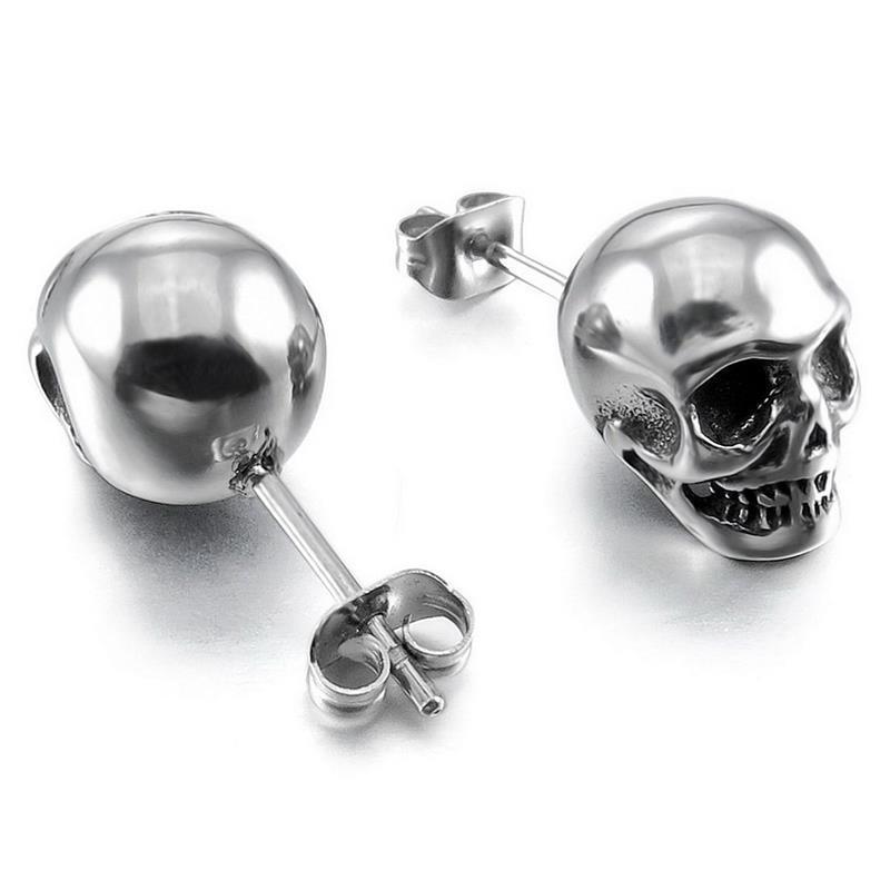 Punk Rock Schädel Herren Ohrringe Für Frauen Kleine Stud Ohrringe Schmuck Dropshipping Geschenk 