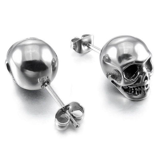 Punk Rock Skull Mens Earrings For Women Small Stud Earings Jewelry Dropshipping Gift - Mubimart