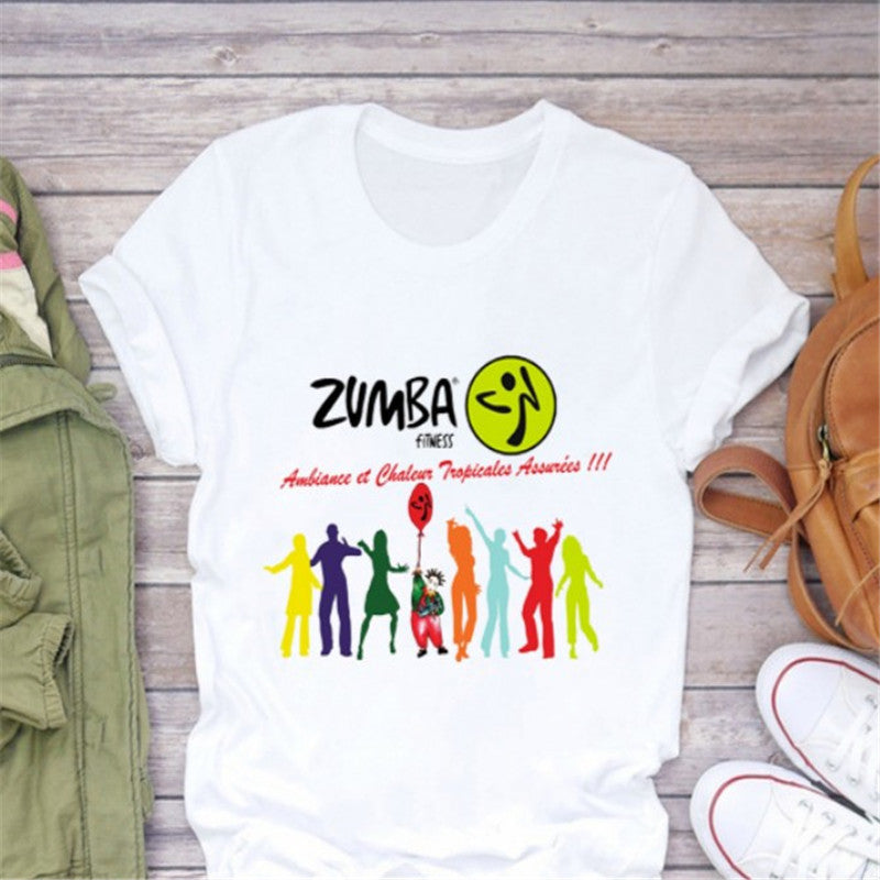 Zumba Print Plus Size Women's T-shirt - Mubimart -  