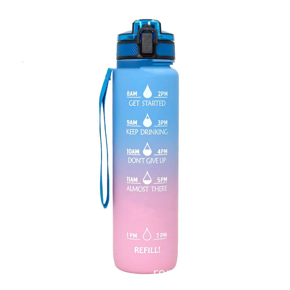 Sports Frosted Gradient Water Bottle - Mubimart