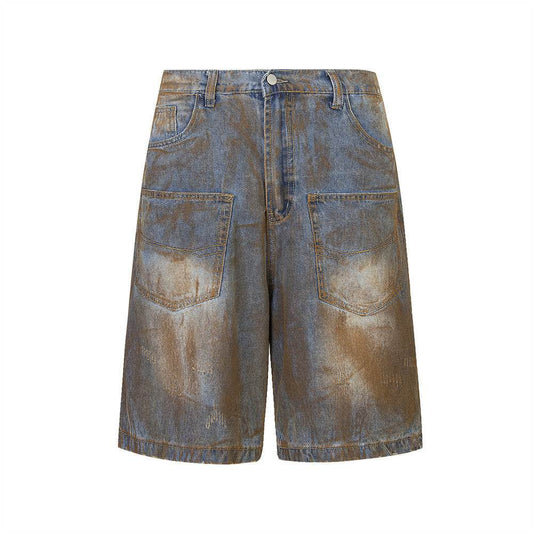 Fashion Inkjet Denim Shorts Men And Women - Mubimart