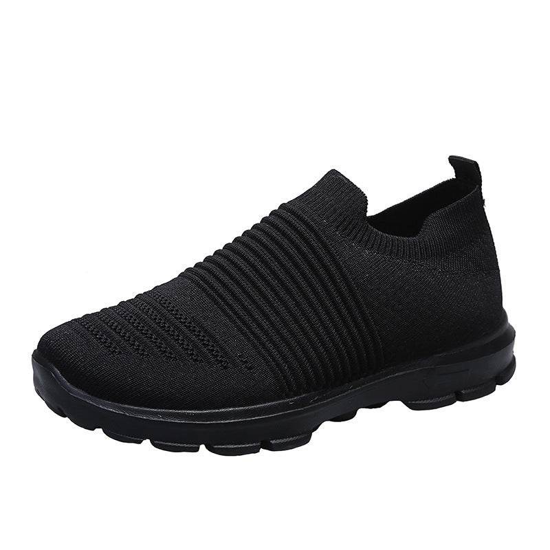 Knit Sock Shoes Women Comfortable Breathable Flats Shoes Walking Running Sneakers - Mubimart