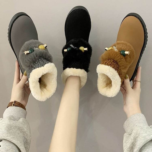 Platform ankle boots women's shoes - Mubimart
