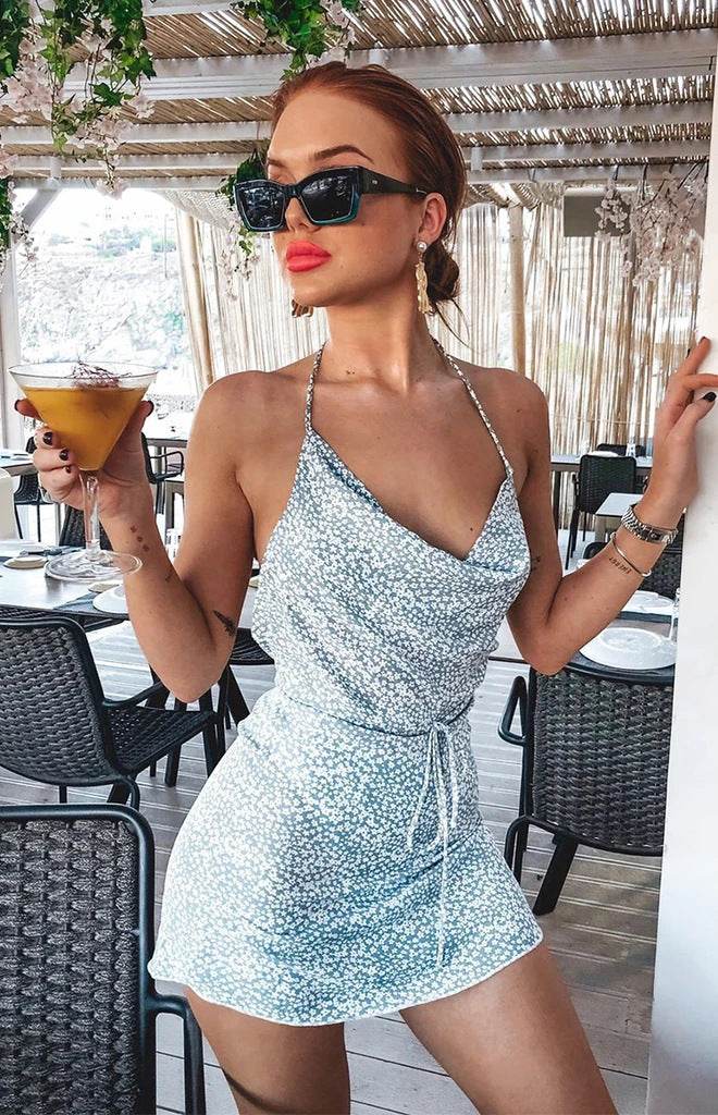 Sexy print camisole dress - Mubimart