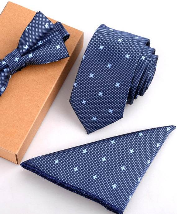 Slim Necktie Set Men Three-piece bow tie - Mubimart