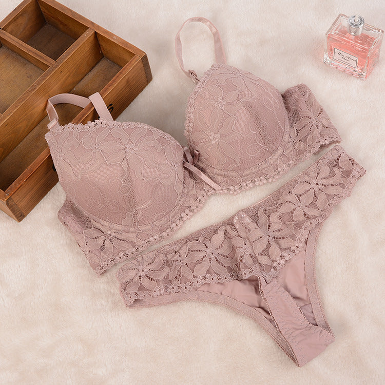 Lace Thong Set - Mubimart -  