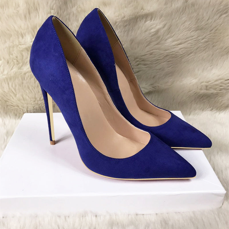 Suede stiletto heels